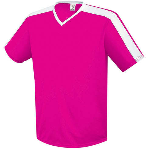 Russell Athletic Genesis Soccer Jersey (322730), Color 'RaspberryWhite'